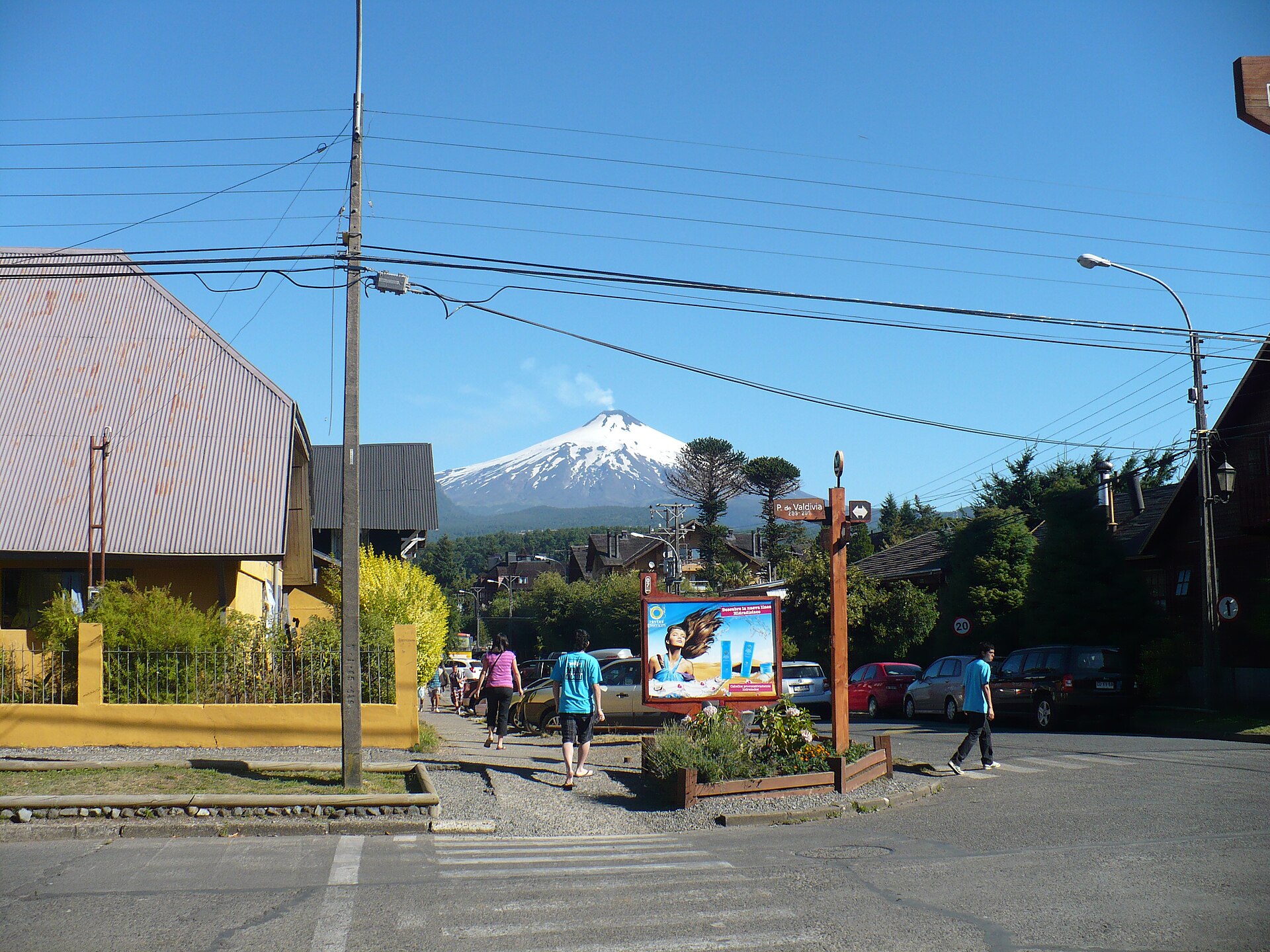 Centro de Pucón e Avenida O'Higgins